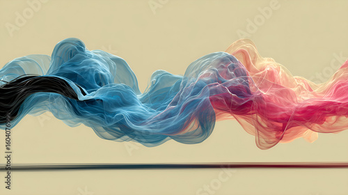 Flowing Colors: An abstract composition featuring streams of vibrant colors gracefully intertwining, creating a visually stunning and dynamic display. 