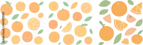 Fresh Orange Fruit Pattern Design.