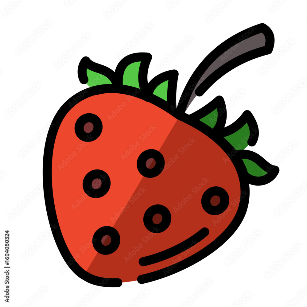 Obraz premium strawberry fruit icon design
