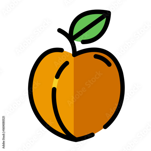 apricot fruit icon	