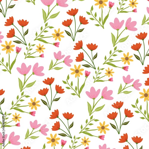 Wallpaper Mural seamless floral background Torontodigital.ca
