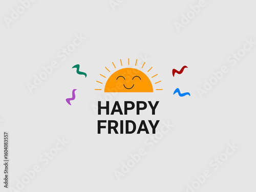 A cheerful graphic featuring a smiling orange sun with radiating lines