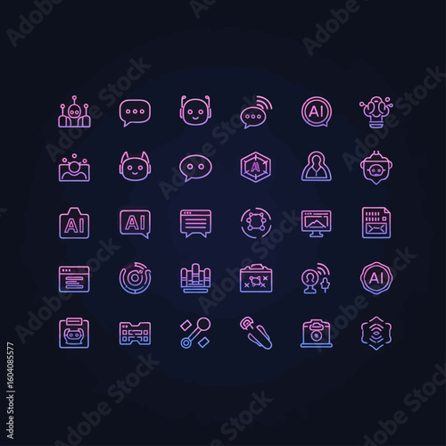 social media technology icons