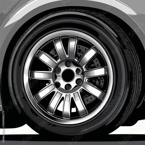 cool car rim vector