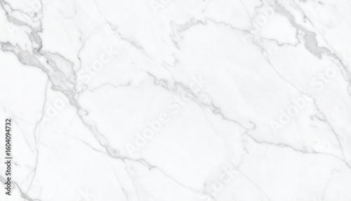White marble surface with irregular gray veining, smooth and elegant texture