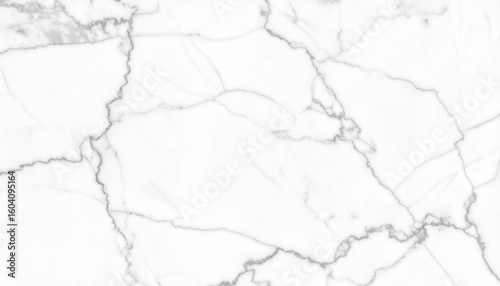 White marble surface with irregular gray veining, smooth and elegant texture