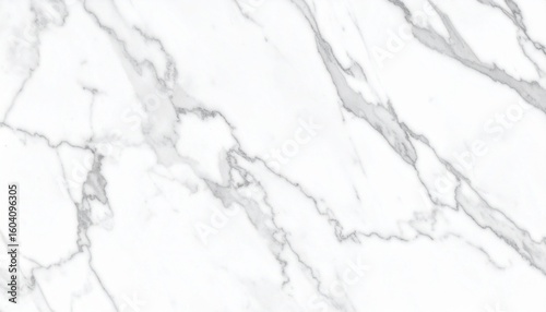 White marble texture with irregular gray veining and polished surface