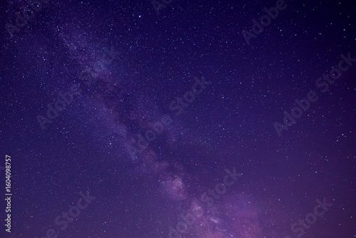 iew on Milky Way galaxy in starlit night sky