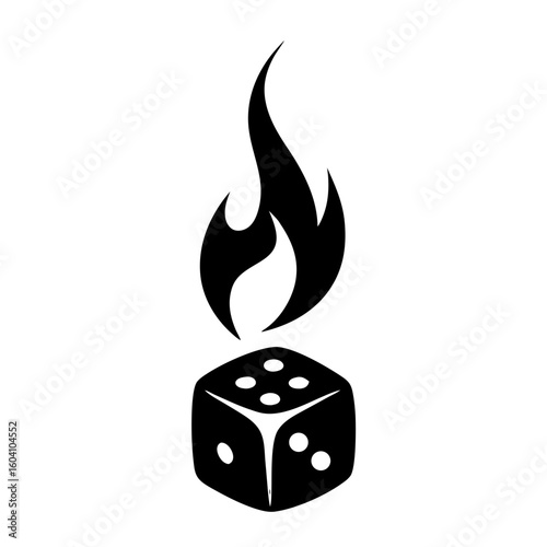 Dice with Flame the concept of Risk and Chance for Game Blogs, Gamble Websites, Luck Cards, Poker Education, and Casino Awareness
