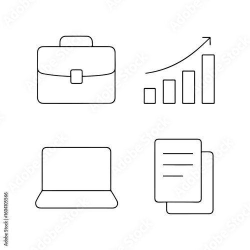 vector illustration of a set of business icons