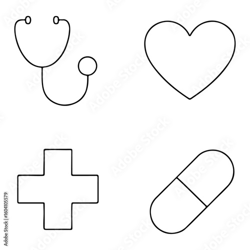 set of medical icons