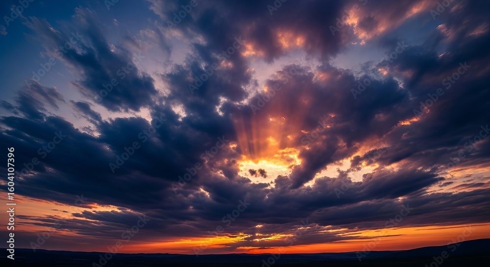 Fototapeta premium dramatic sky with clouds.