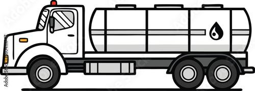 oil tanker truck icon vector with transparent background