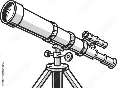 telescope icon isolated on transparent background