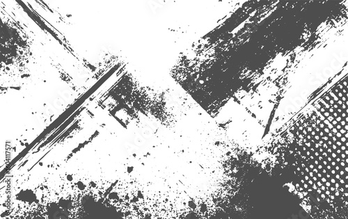 Gray and white abstract grunge  with halftone style. Seamless distressed dust, smudges, speckles, stains and scratches dirty urban grunge, transparent background.