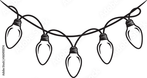 Festive string lights with clear bulbs illumination decorative