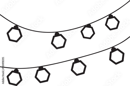 Hexagonal light string decoration string lights decorative