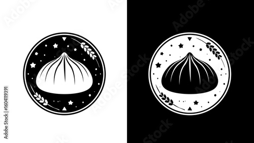 Khinkali Dumpling Food Logo Design.