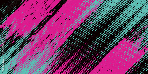 Car sticker wrap banner abstract sporty lines pink blue greenish grunge color combination brush storm thunder modern pattern racing motorsport.