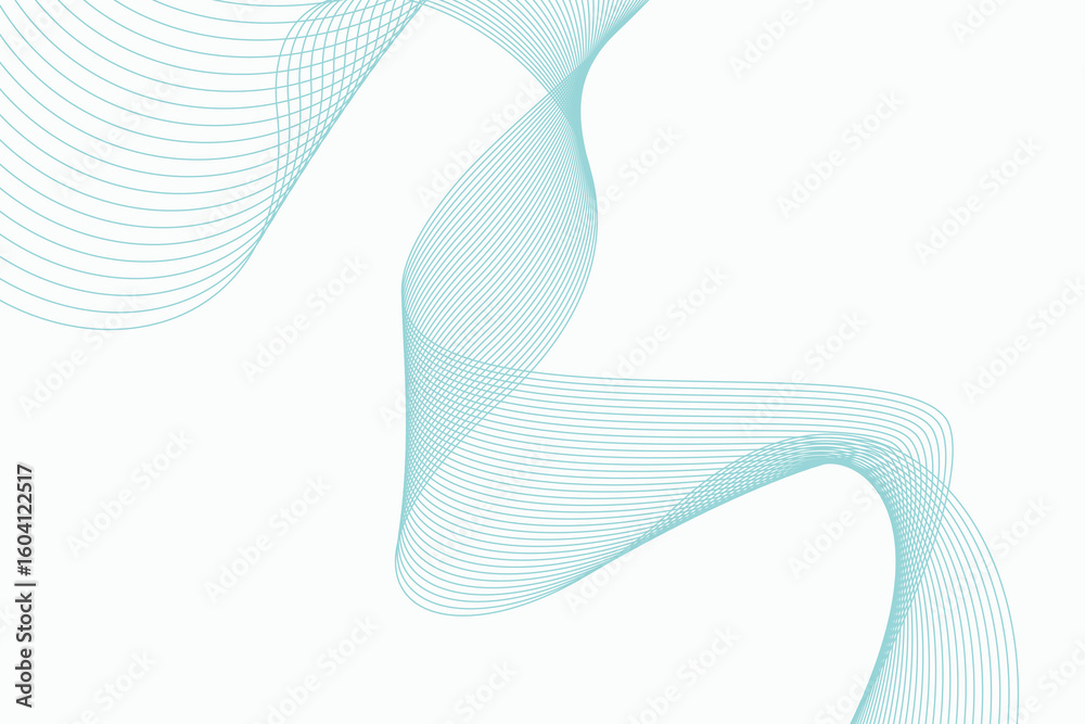 Fototapeta premium Blue wavy abstract line design background