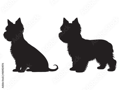 YORKSHIRE TERRIER DOG SILHOUETTE