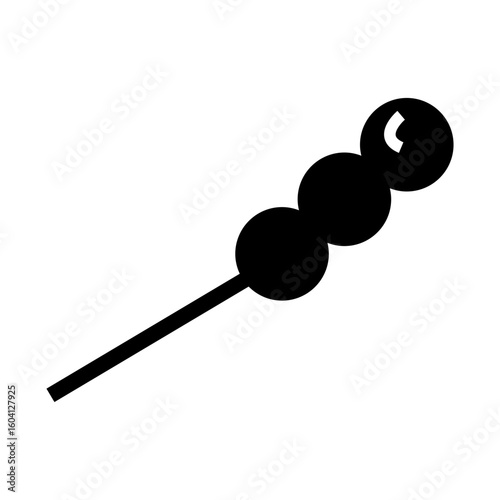 black meatball icon vector illustration