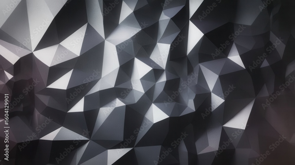 Fototapeta premium Abstract geometric background with polygonal shapes in shades of gray