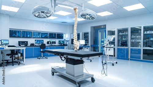 Viewing Spine Model in Operating Room with Surgical Table