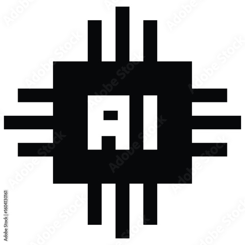 AI Chip Illustration Digital Art