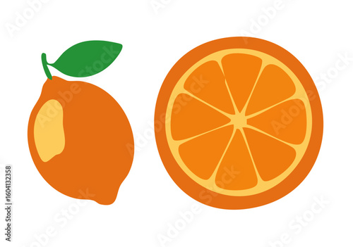 orange and lemon slices