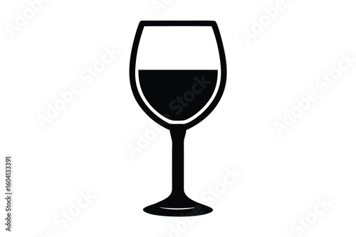 wine glass vector icon