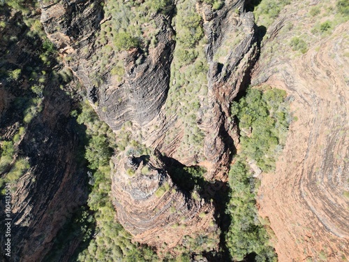 Black and orange Rock formation