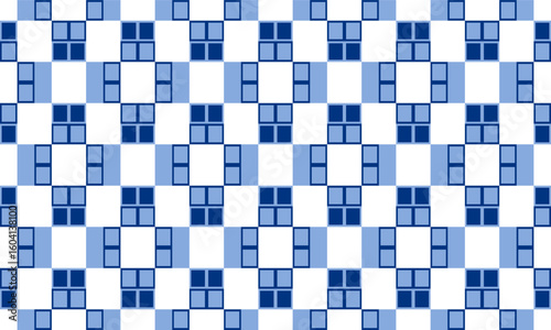 Two tone blue Checkerboard repeat pattern, replete image, design for fabric design printing