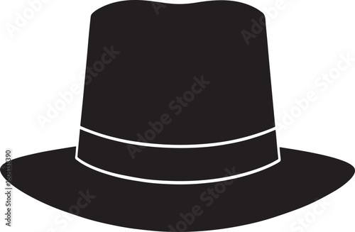 Traditional Irish Leprechaun Hat in Black Silhouette | St. Patrick’s Day Clipart Illustration Vector Format