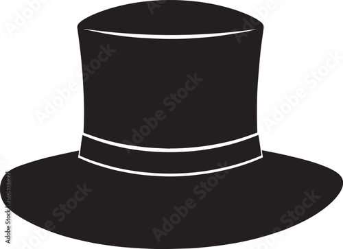 Traditional Irish Leprechaun Hat in Black Silhouette | St. Patrick’s Day Clipart Illustration Vector Format