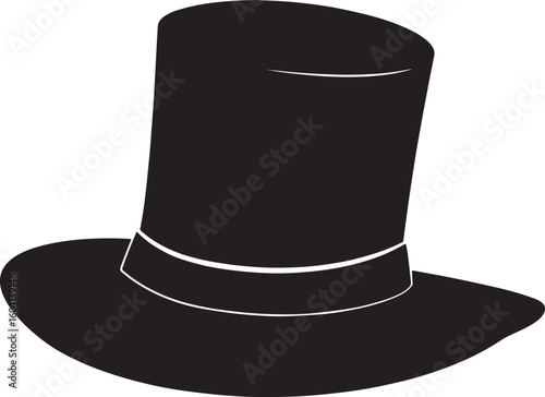 Traditional Irish Leprechaun Hat in Black Silhouette | St. Patrick’s Day Clipart Illustration Vector Format