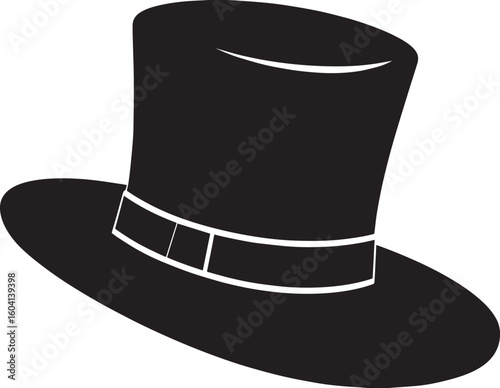 Traditional Irish Leprechaun Hat in Black Silhouette | St. Patrick’s Day Clipart Illustration Vector Format