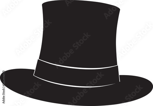 Traditional Irish Leprechaun Hat in Black Silhouette | St. Patrick’s Day Clipart Illustration Vector Format