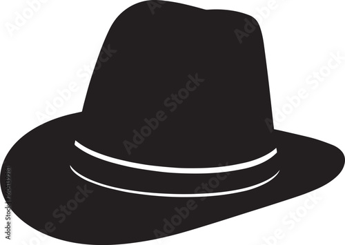Traditional Irish Leprechaun Hat in Black Silhouette | St. Patrick’s Day Clipart Illustration Vector Format