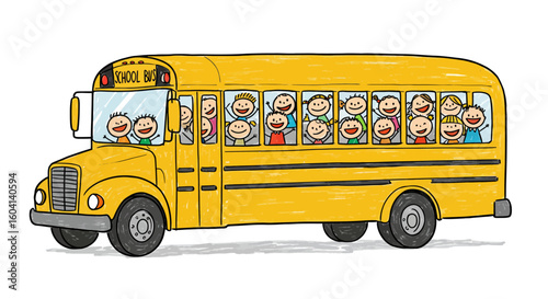 Kids on School Bus