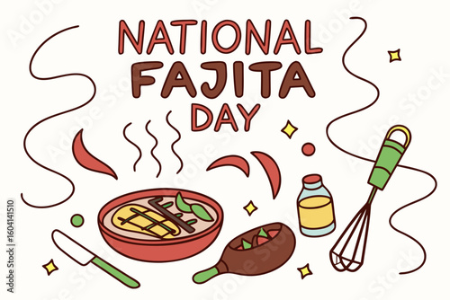NATIONAL FAJITA DAY vector illustration