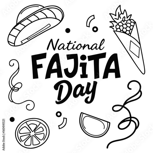 NATIONAL FAJITA DAY vector illustration