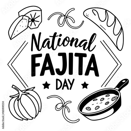 NATIONAL FAJITA DAY vector illustration