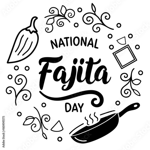 NATIONAL FAJITA DAY vector illustration