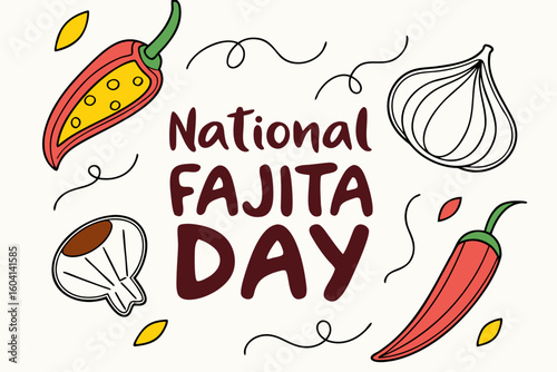 NATIONAL FAJITA DAY vector illustration