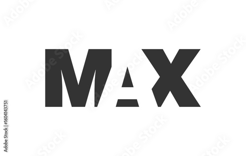 MAX logo design. Initial letter M A X bold font style for tech startups, consulting, corporate branding. Creative company name, headlines typography identity, trendy logotype.