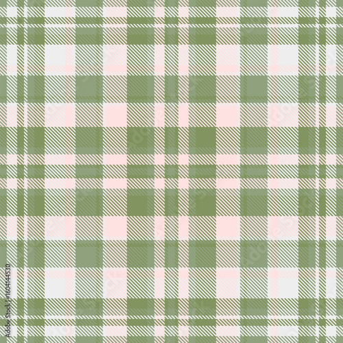 Book background textile vector, coat pattern tartan texture. 1940s plaid fabric seamless check in pastel and green colors.