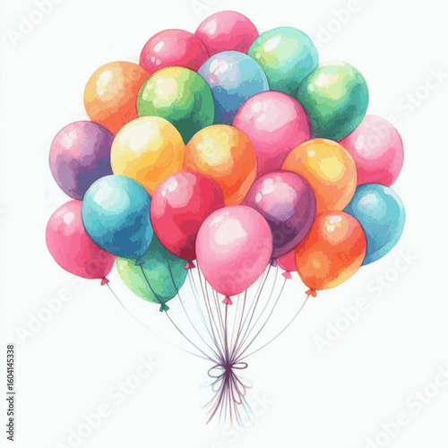 Watercolor Lift balloon isolated vector illustration svg