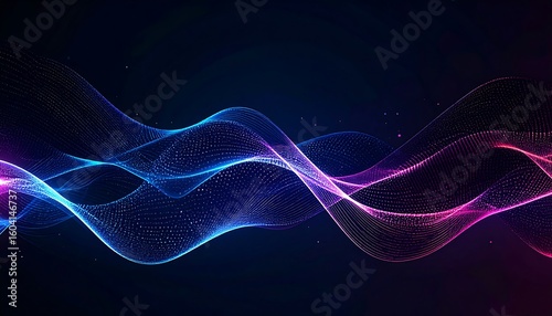 Abstract wavy lines of light