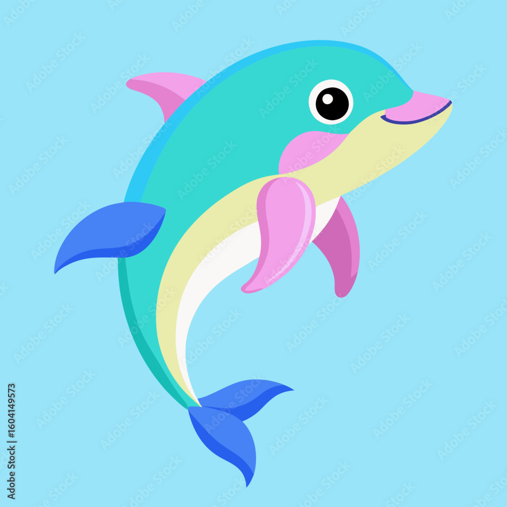 Obraz premium Cute dolphin 